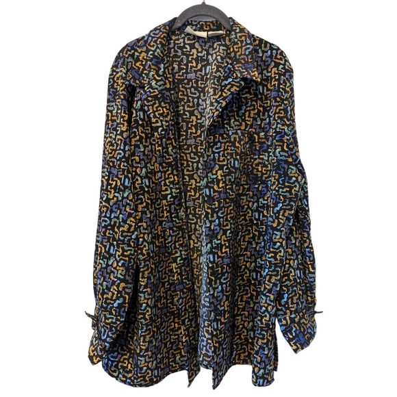 Vintage Y2K Retro Skater Oversized Button Down Collared Shirt, Christie & Jill - Picture 1 of 6